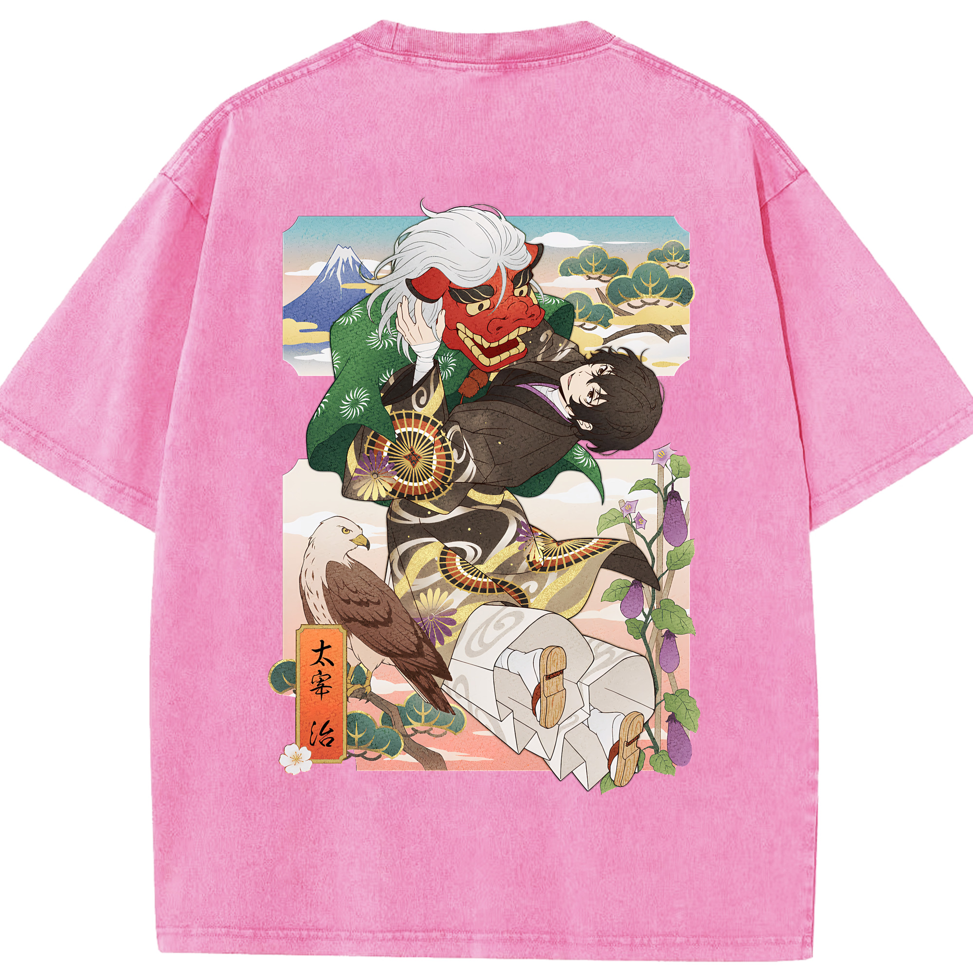 （画像用） 文豪ストレイドッグス Bungo Stray Dogs 綿100% ヴィンテージ風 半袖Tシャツ（背面プリント）